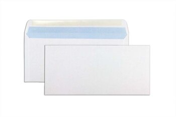 25-500 vélin blanc arctique dl enveloppes peel & seal straight rabat 120GSM