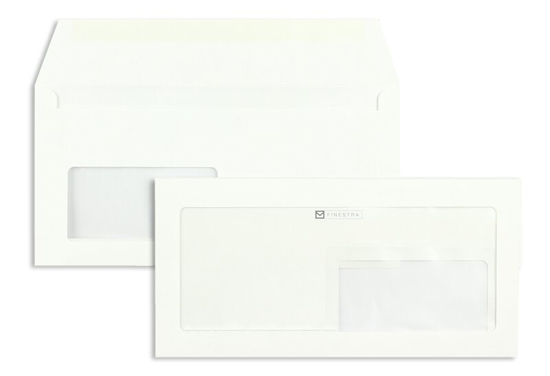 Enveloppes avec fenêtre publicitaire - Blanc ~110 x 220 mm (DL)